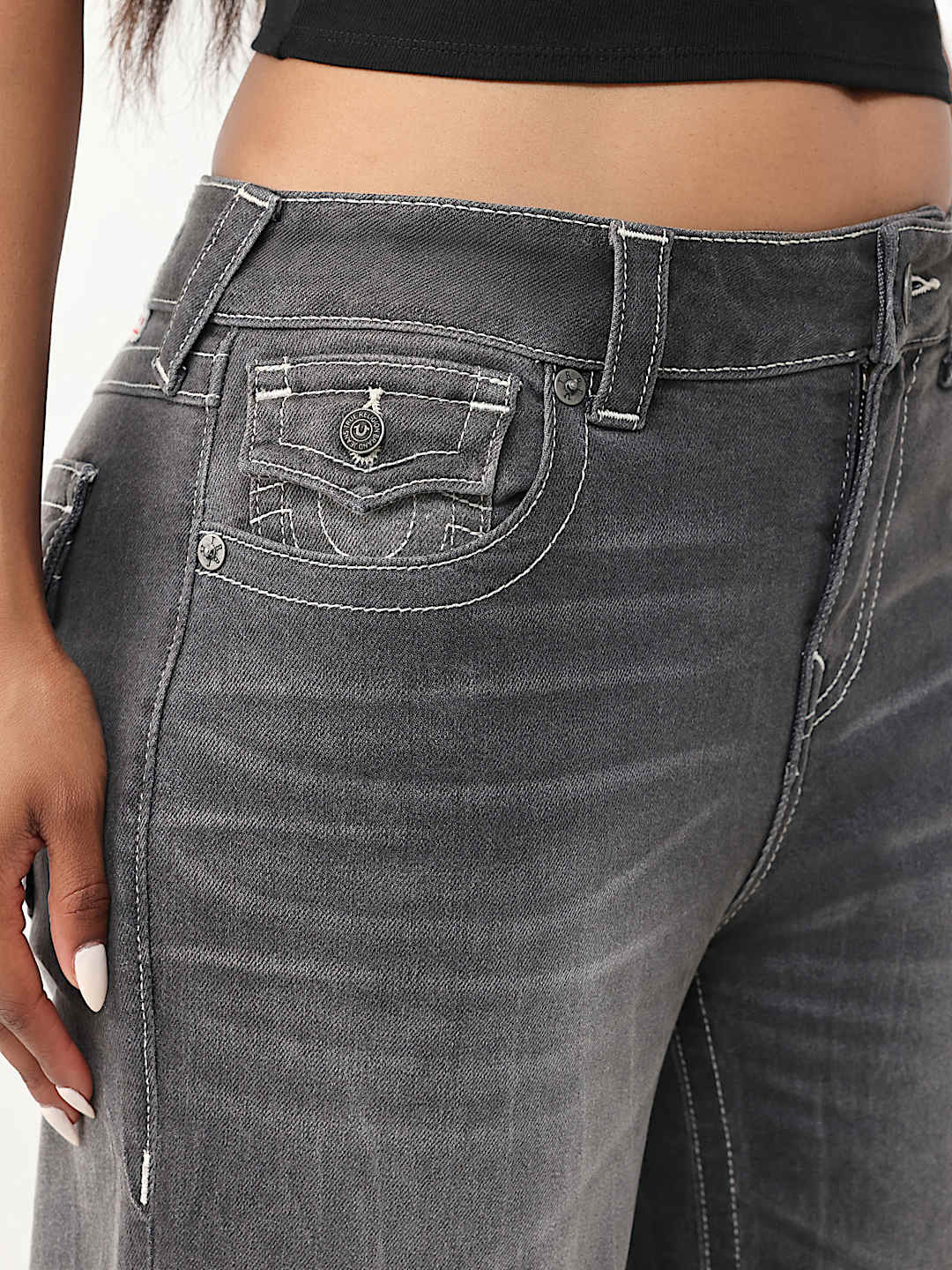 JEAN AMPLE &Agrave; RABAT MI-TAILLE BOBBI, image 7