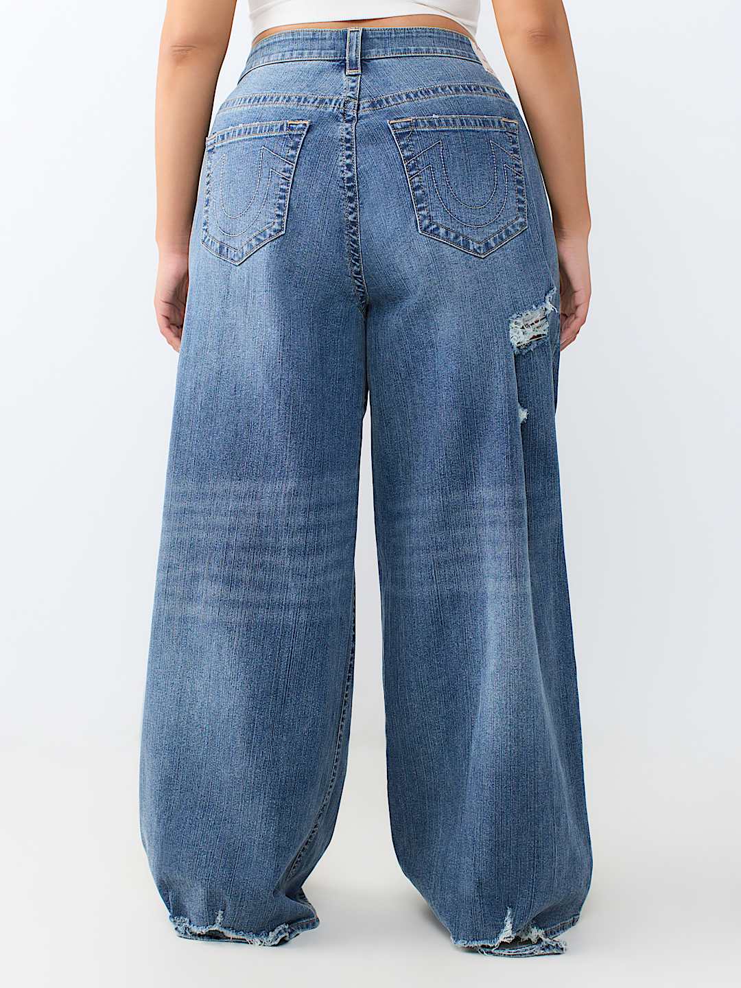 PLUS JESSIE MID RISE SUPER BAGGY JEAN