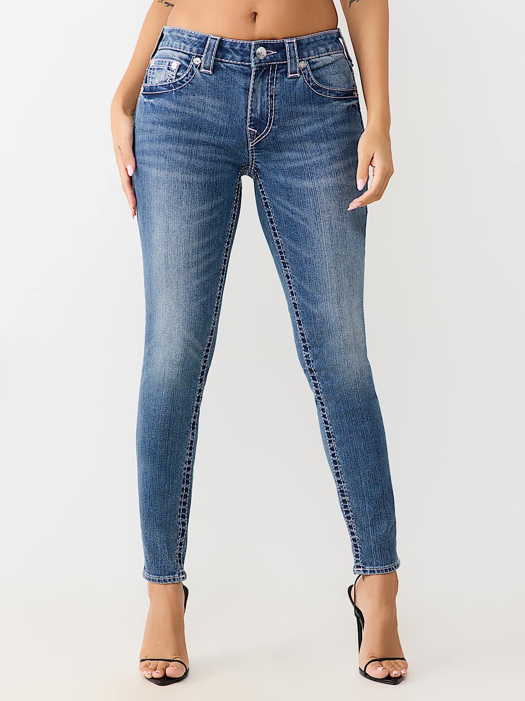 JENNIE MID RISE BIG T CURVY SKINNY JEAN