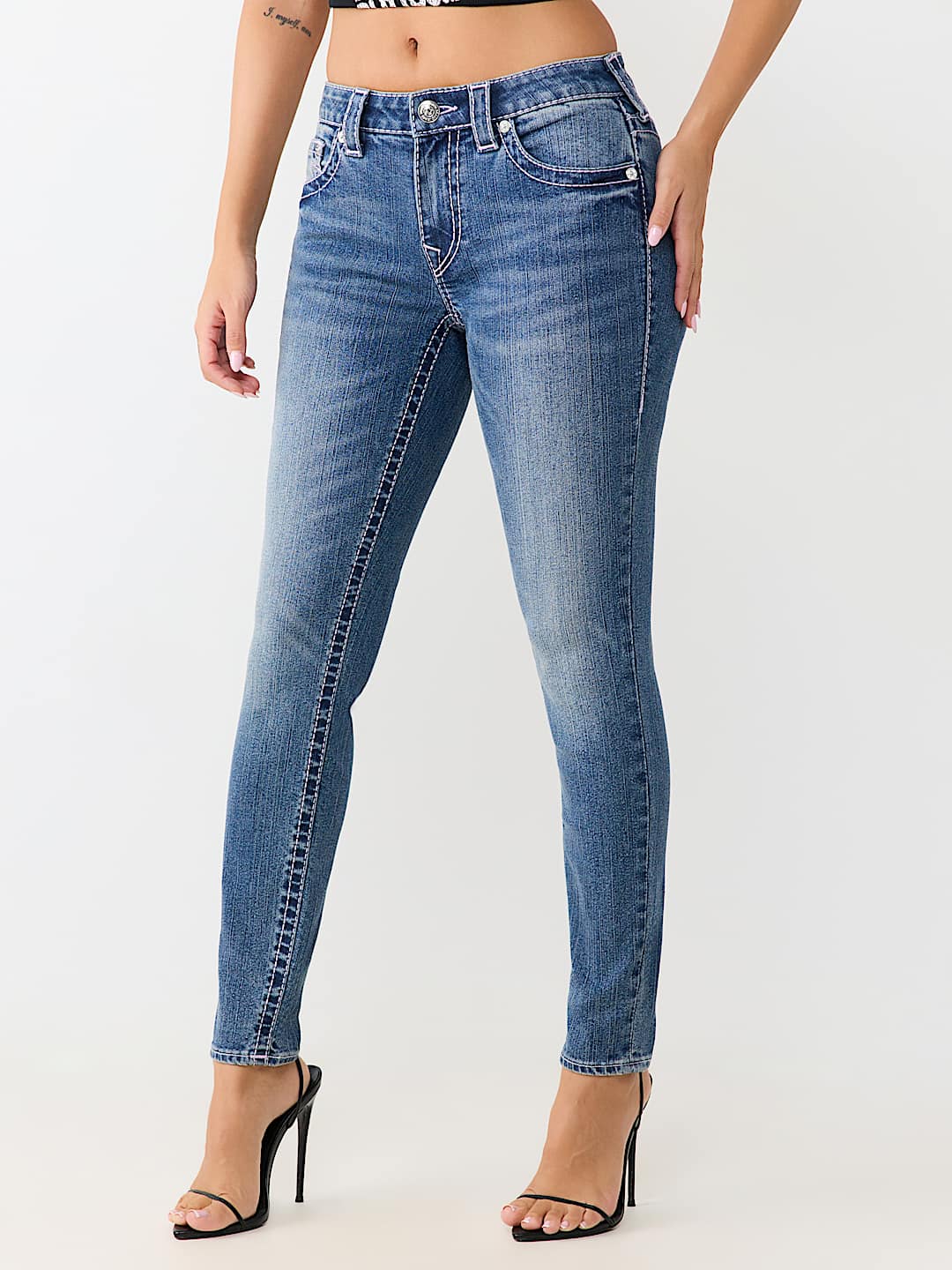 JENNIE MID RISE BIG T CURVY SKINNY JEAN