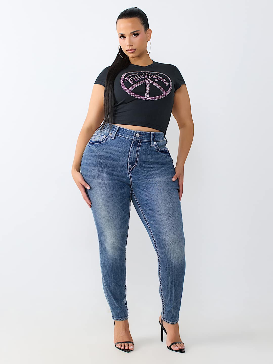 PLUS JENNIE MID RISE BIG T CURVY SKINNY JEAN
