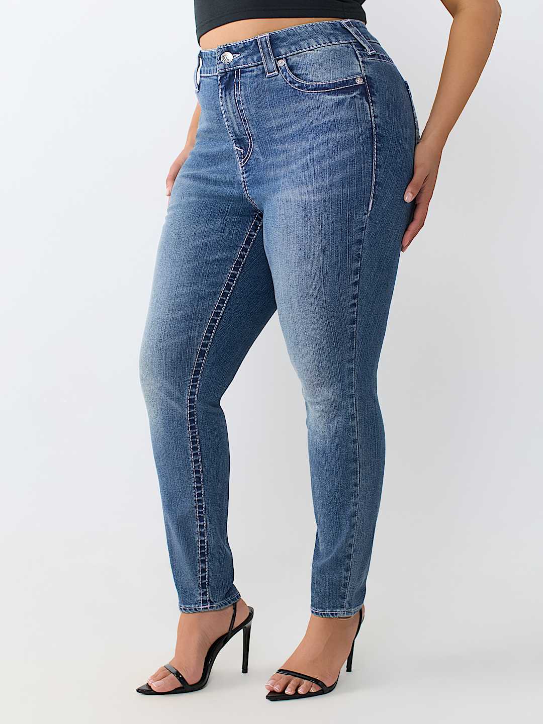 PLUS JENNIE MID RISE BIG T CURVY SKINNY JEAN