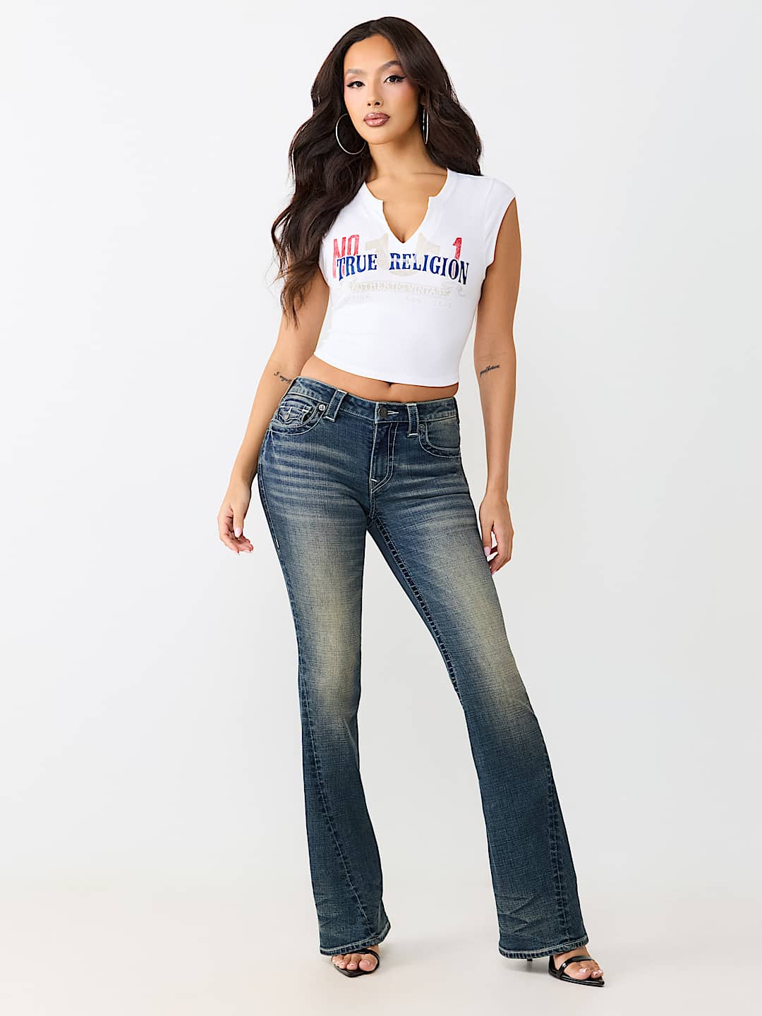 JOEY MID RISE FLAP FLARE JEAN