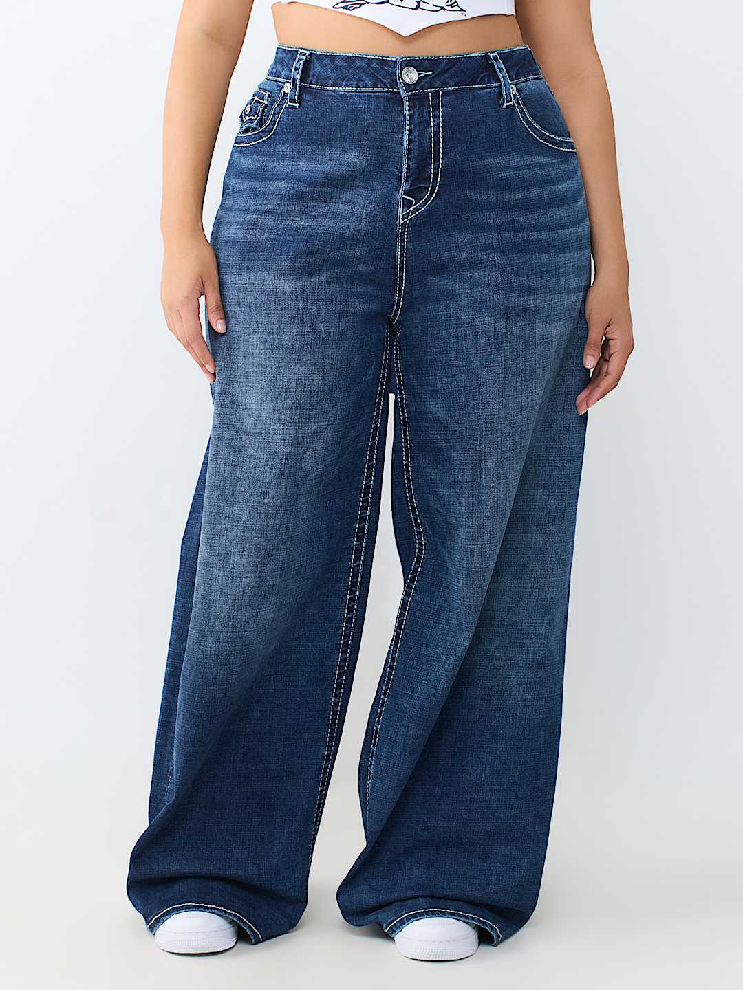 PLUS JESSIE BIG T FLAP SUPER BAGGY JEAN