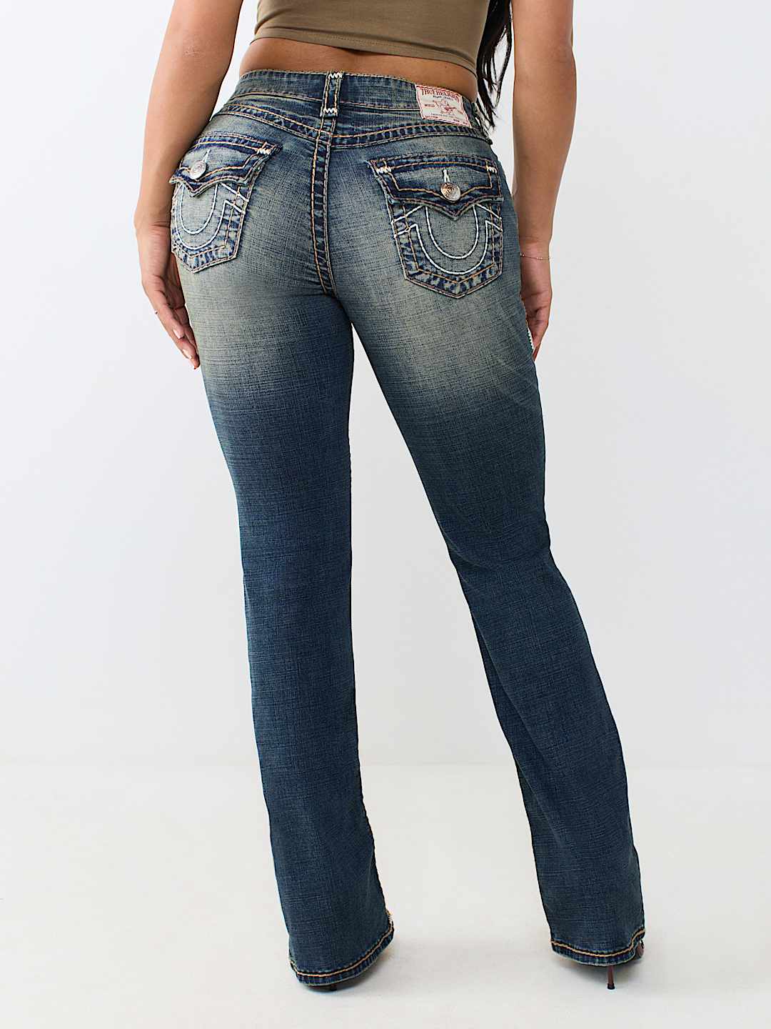 BECCA MID RISE SUPER T BOOTCUT FLAP JEAN