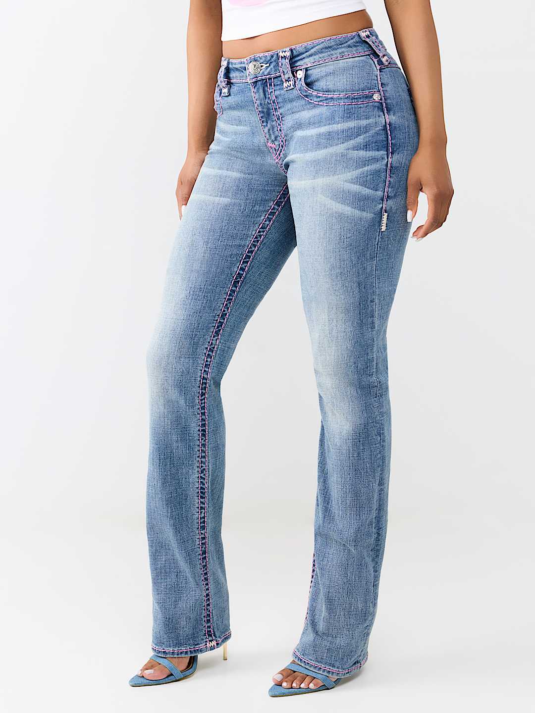 BILLIE MID RISE SUPER T FLAP STRAIGHT JEAN 