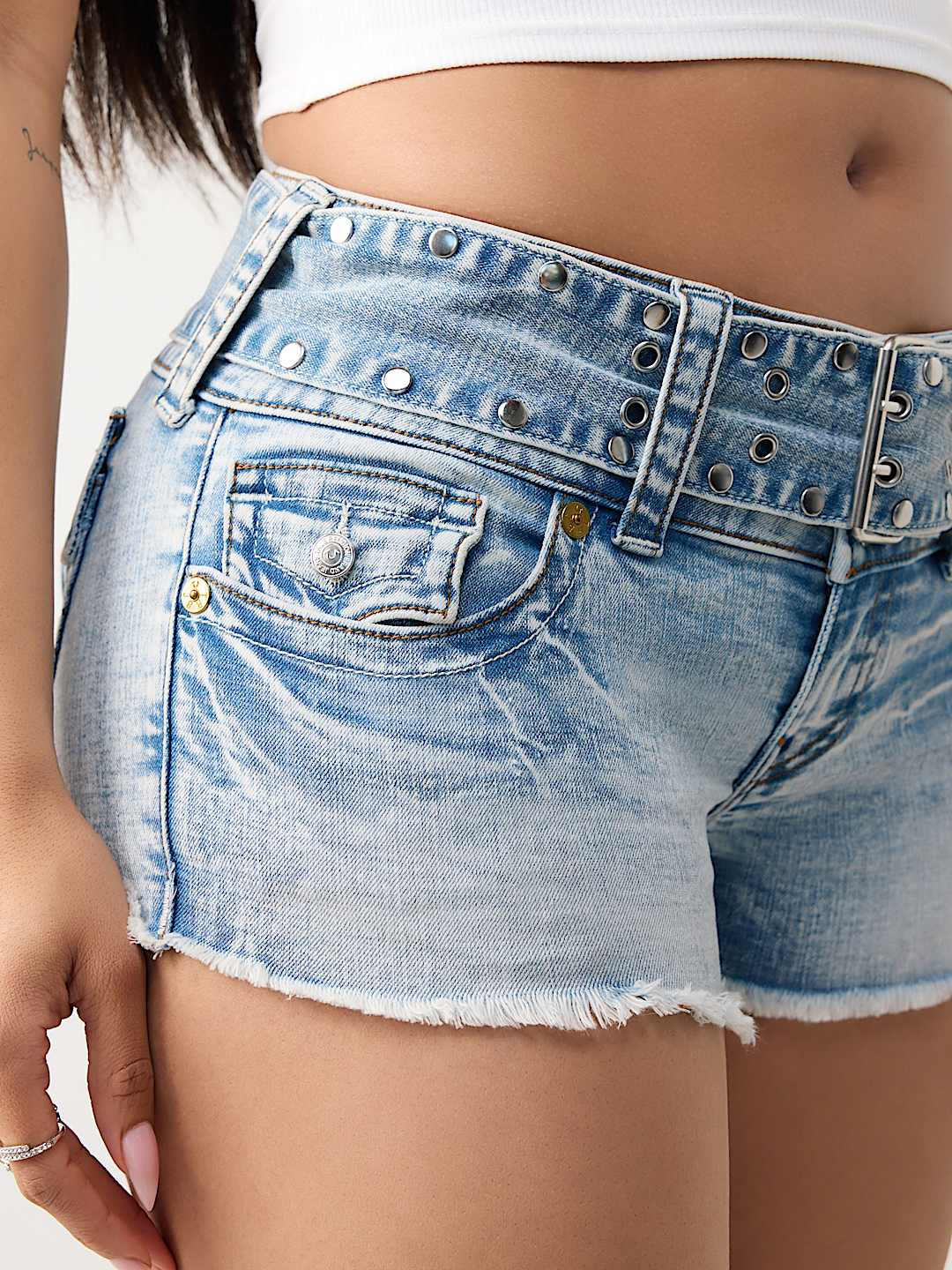JOEY LOW RISE WIDE BELT FLAP SHORT, image 4