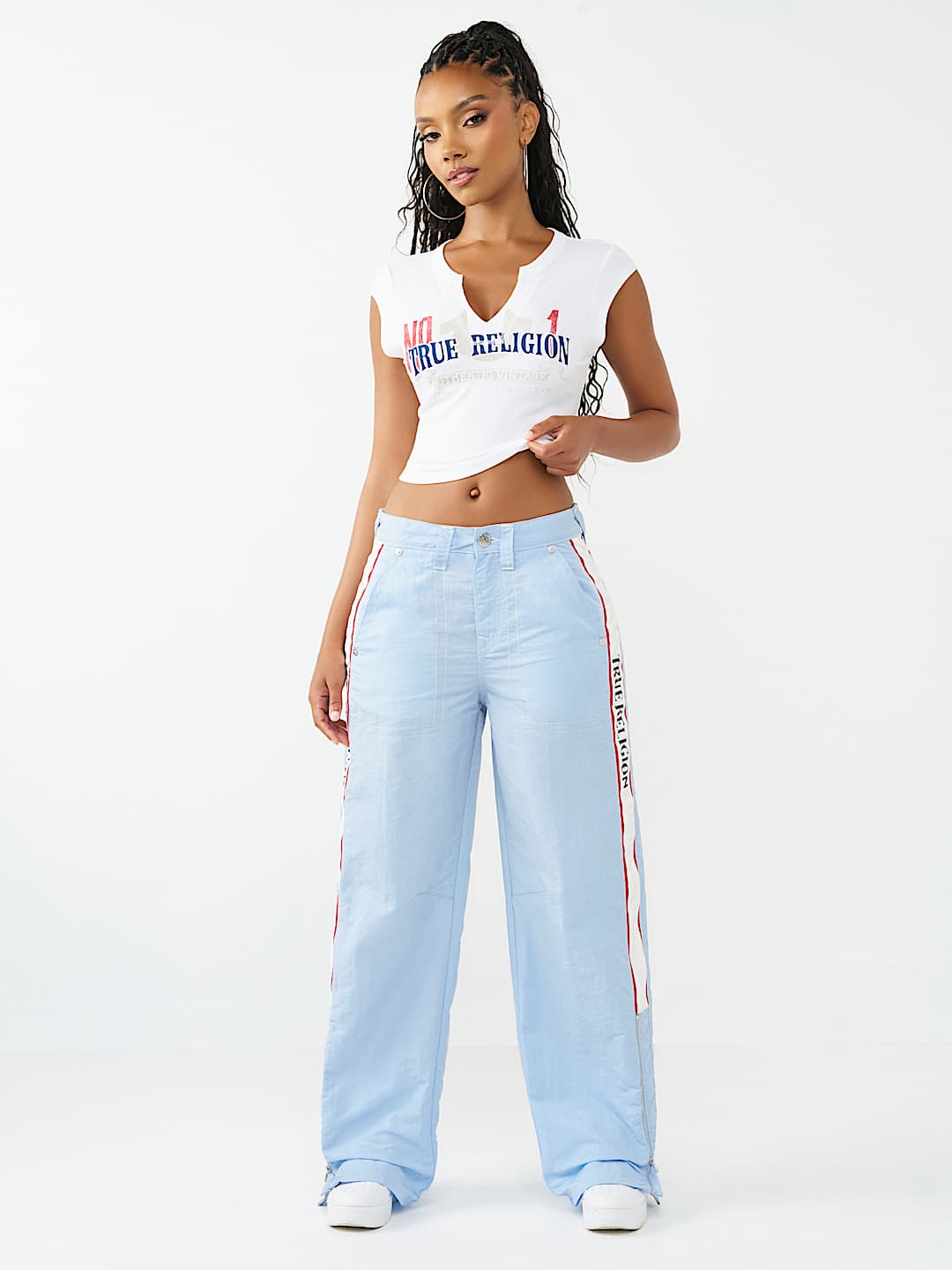 BAILEY BARREL LEG NYLON PANT, image 3