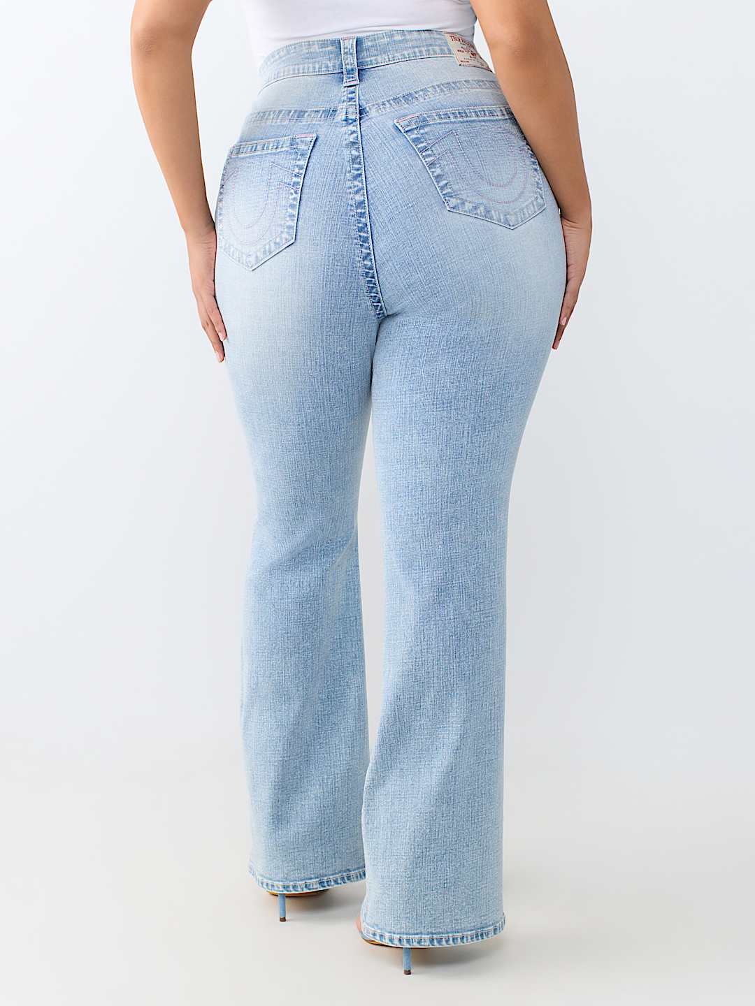 PLUS BECCA MID RISE ARCHED LOGO  BOOTCUT JEAN