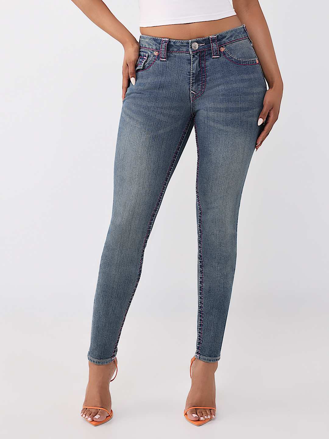 JEAN SKINNY MI-TAILLE &Agrave; RABAT JENNIE BIG&nbsp;T CURVY, image 2