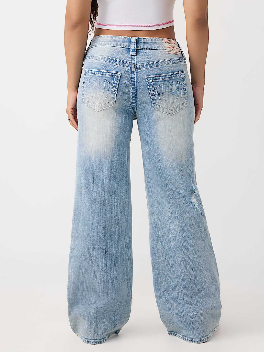 JEANS HOLGADOS GASTADOS BOBBI DE TIRO MEDIO BIG T, image 6