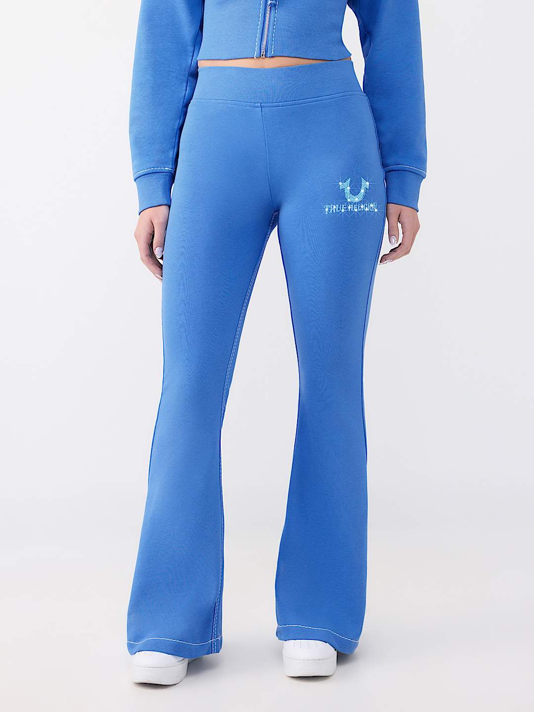 PANTALON &Eacute;VAS&Eacute; AVEC BRODERIE, image 1