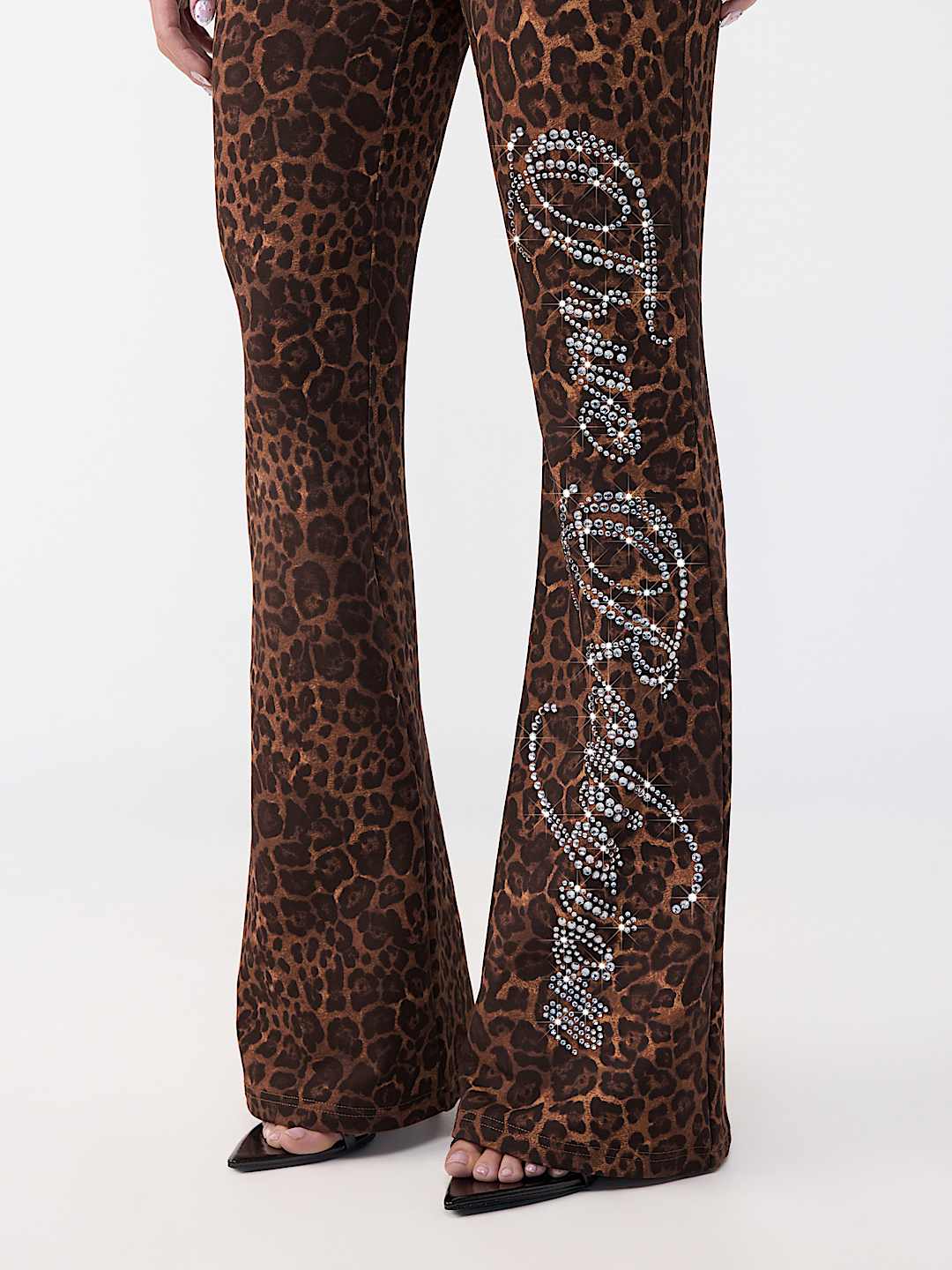 PANTALON COUPE BOTILLON AVEC TAILLE EN DENTELLE ET CRISTAUX, image 4