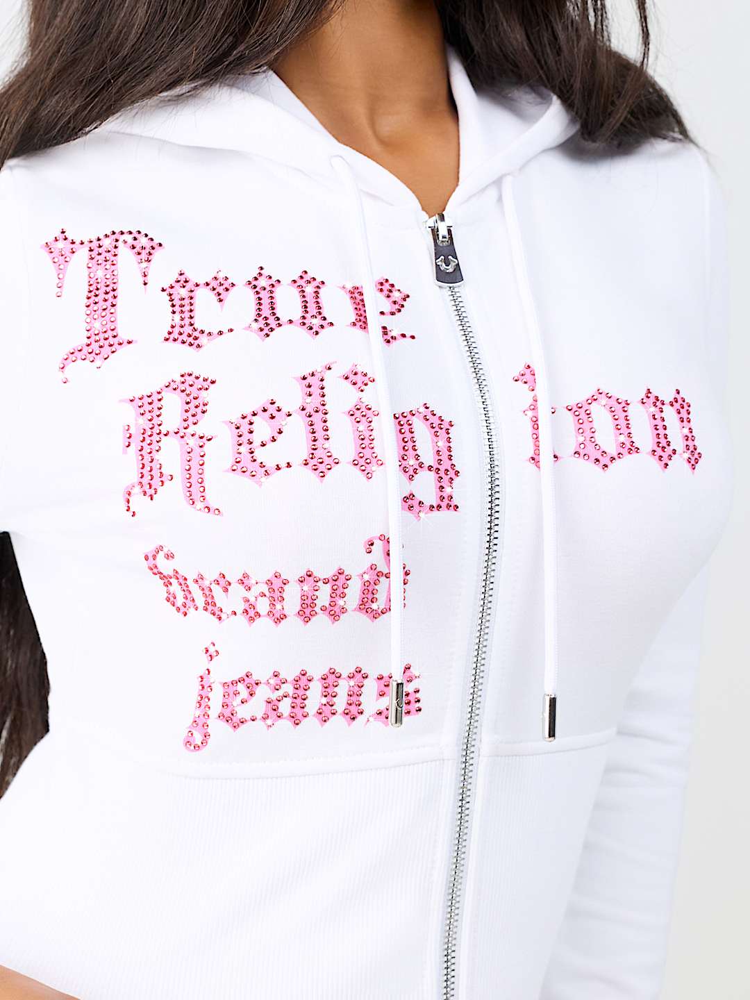 CRYSTAL TIGHT ZIP HOODIE