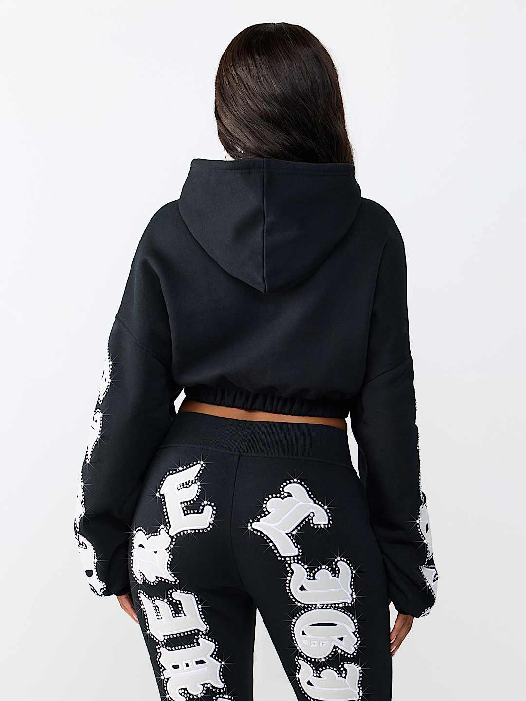 CRYSTAL RELAXED GIRLFRIEND ZIP HOODIE