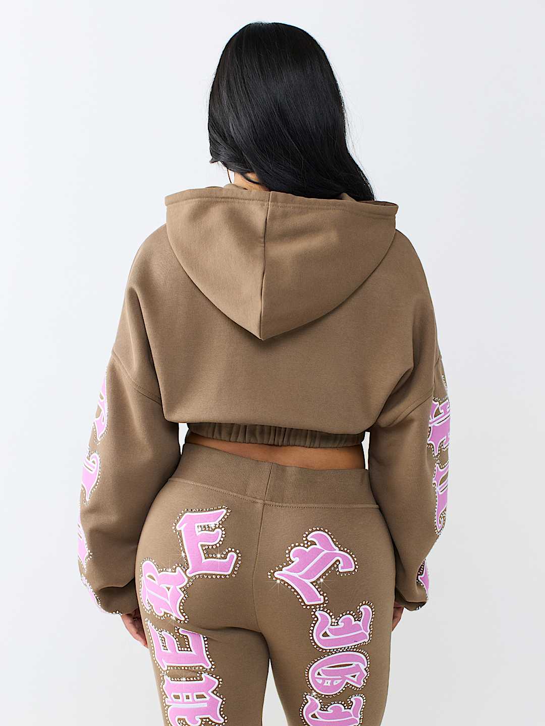 CRYSTAL RELAXED GIRLFRIEND ZIP HOODIE