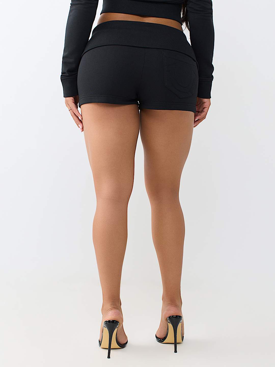 CRYSTAL FOLDOVER WAISTBAND SHORT