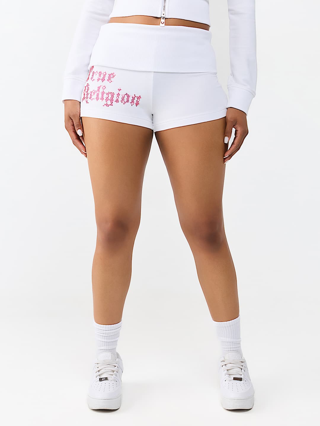 CRYSTAL FOLDOVER WAISTBAND SHORT
