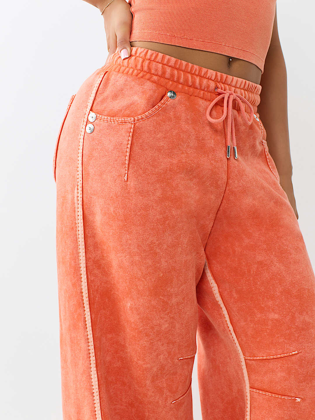 WASHED BIG T BARREL SWEATPANT