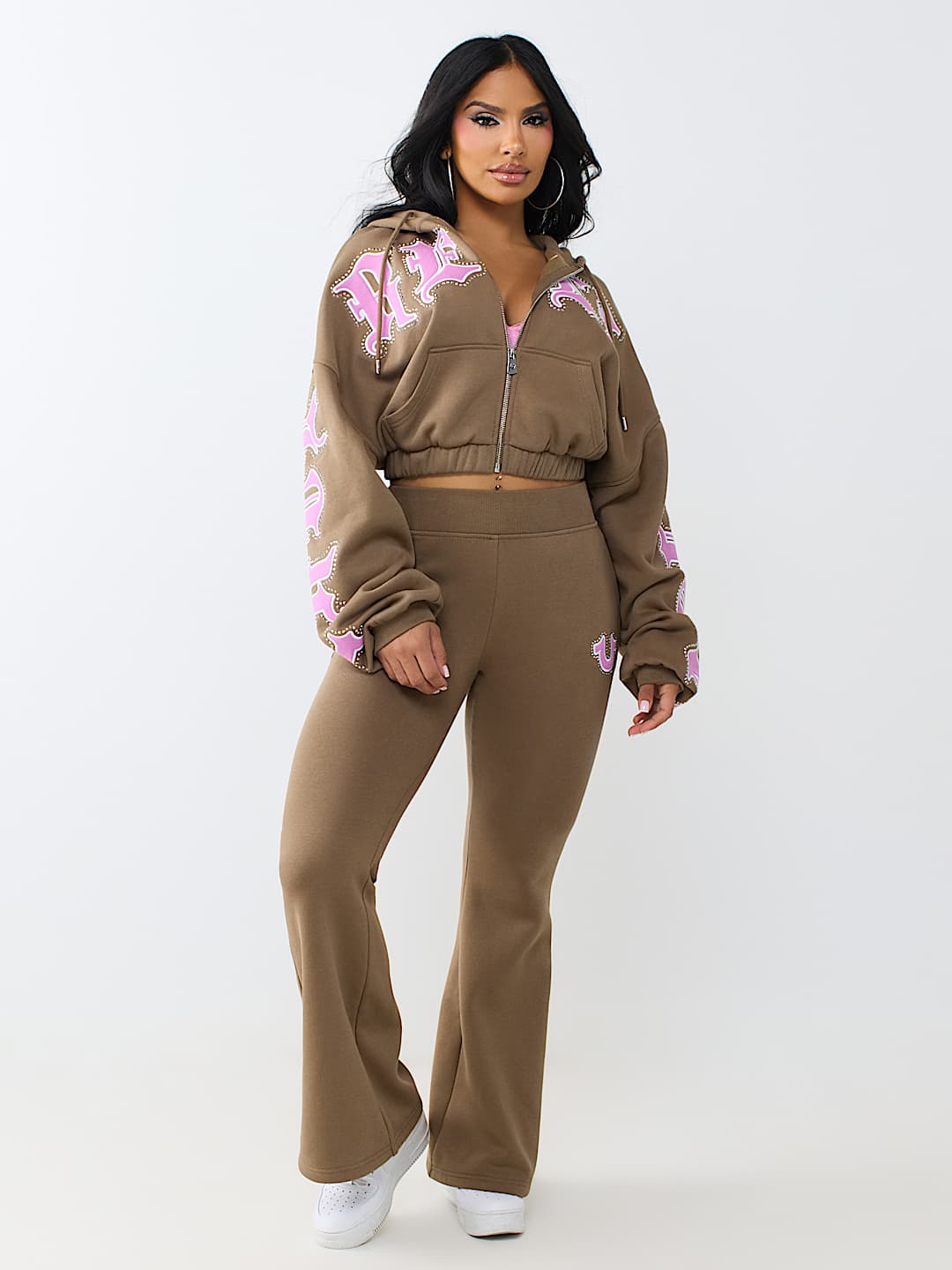 CRYSTAL LOGO FLARE PANT
