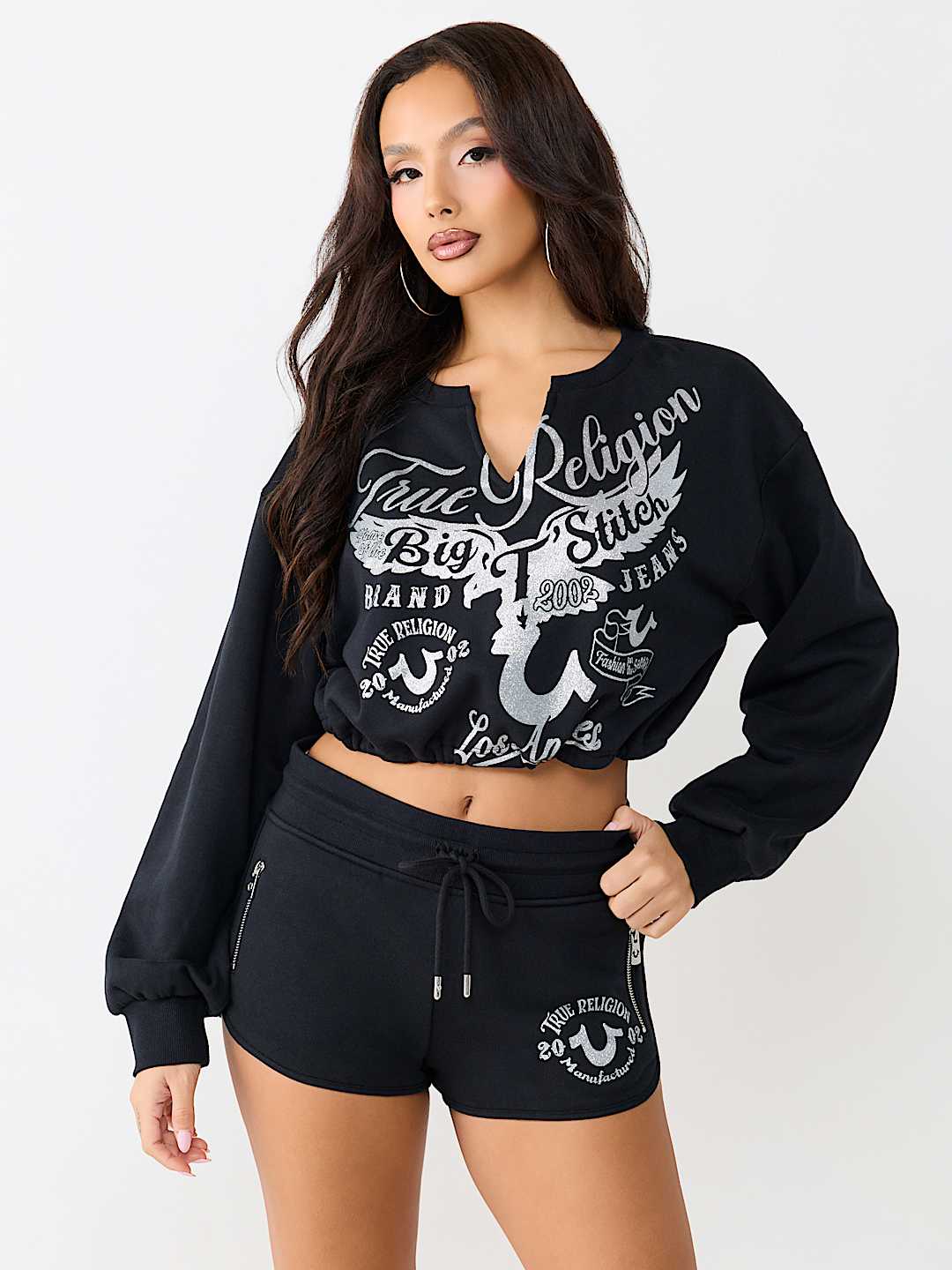 V-NOTCH PULLOVER TOP