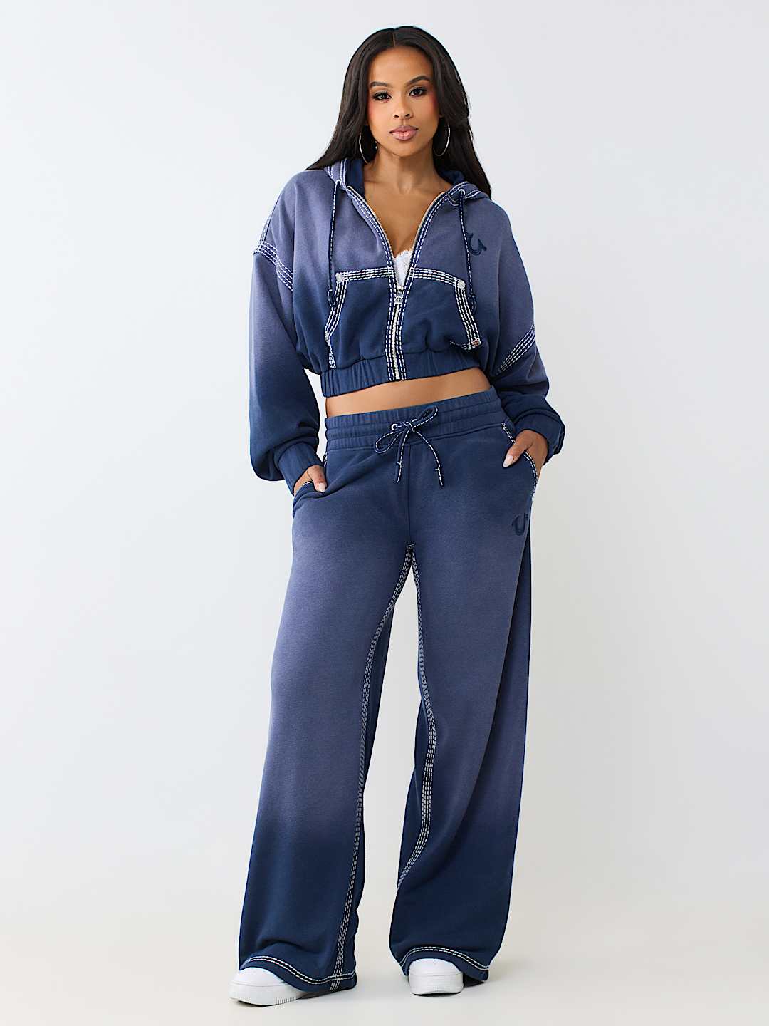 LOW RISE SUPER T STITCH WASHED STRAIGHT LEG PANT