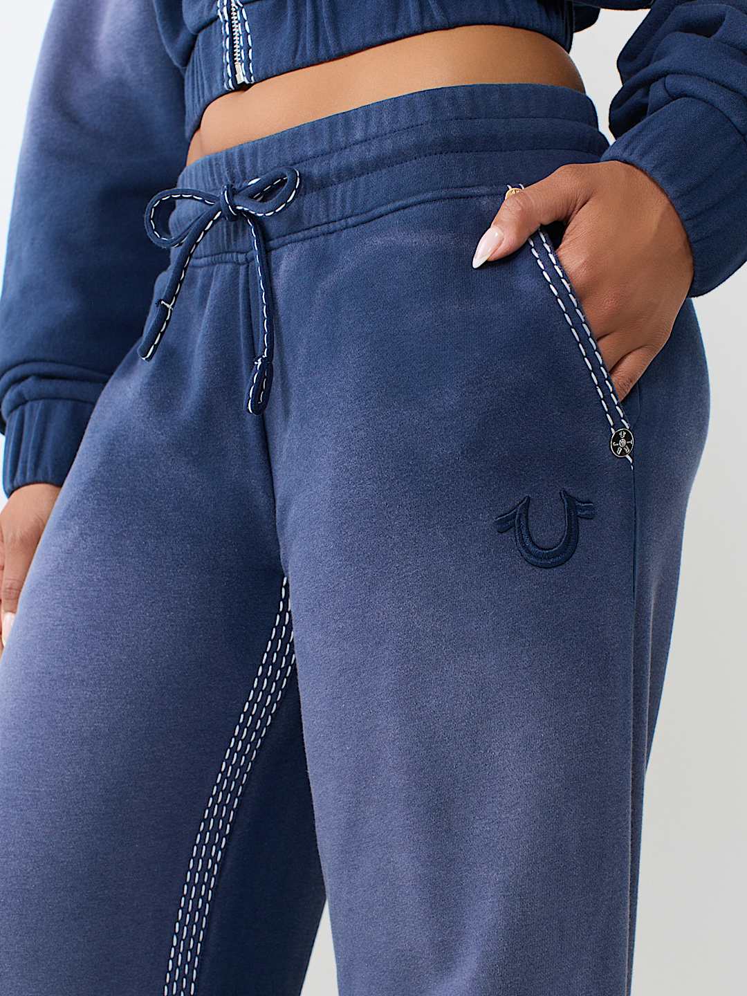 LOW RISE SUPER T STITCH WASHED STRAIGHT LEG PANT