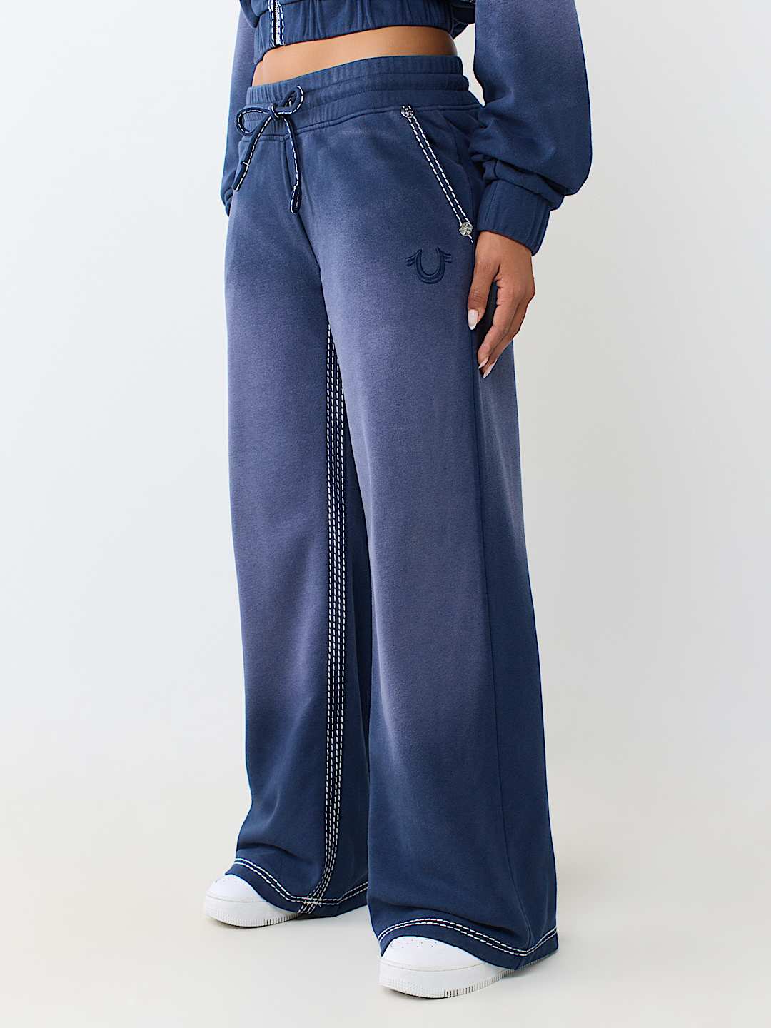 LOW RISE SUPER T STITCH WASHED STRAIGHT LEG PANT