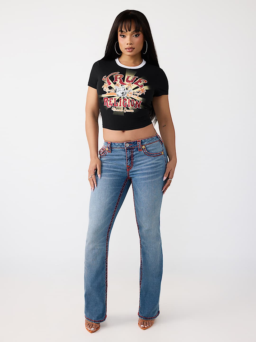 CAMISETA CORTA CL&Aacute;SICA CON CRISTALES, image 3
