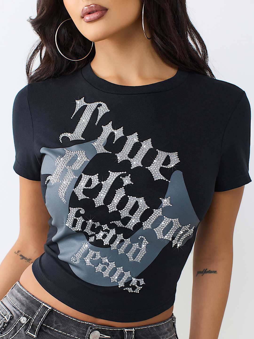 CRYSTAL HORSESHOE BABY TEE
