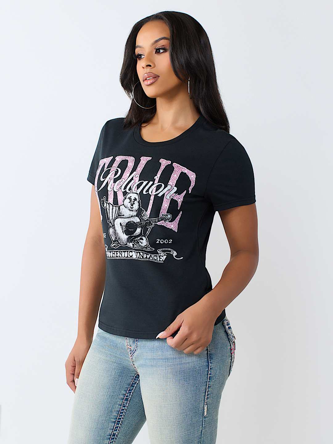 CRYSTAL BUDDHA CREWNECK TEE