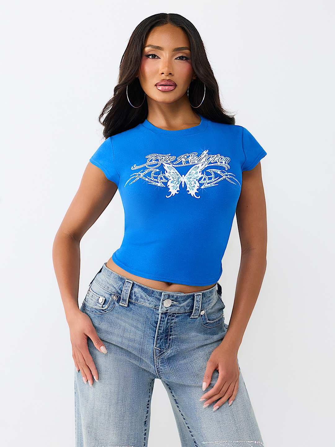 RUCHED CAP SLEEVE BABY TEE
