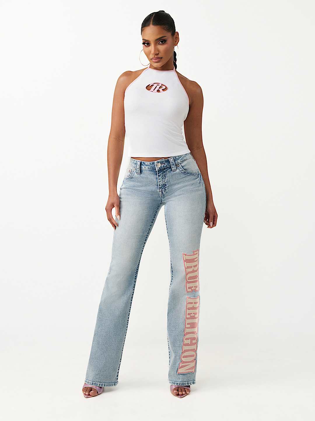 EMBROIDERED HALTER TOP, image 2