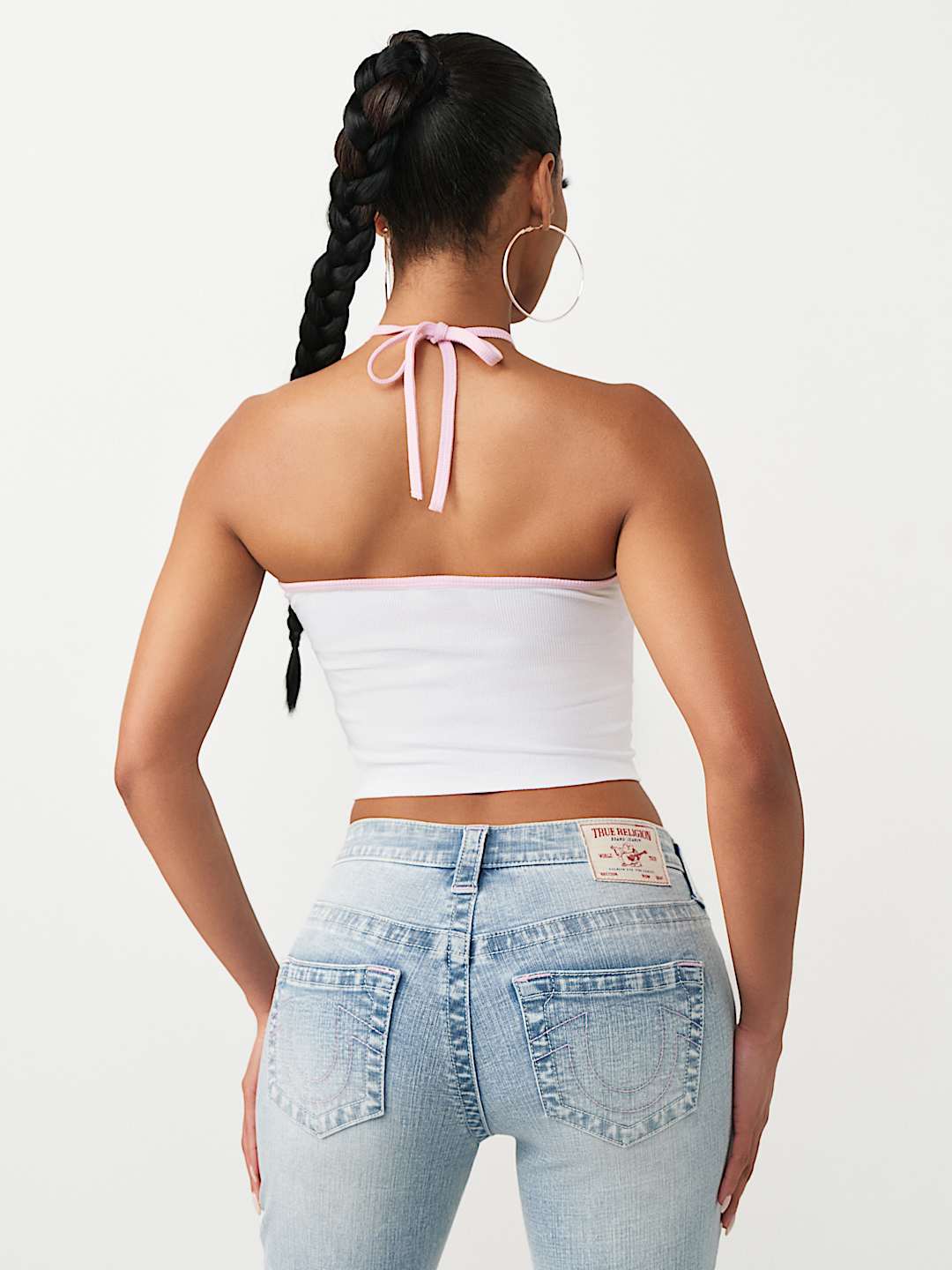 EMBROIDERED HALTER TOP, image 5