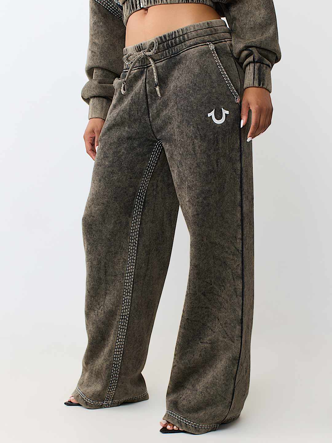 SUPER T WASHED LOW RISE STRAIGHT LEG PANT