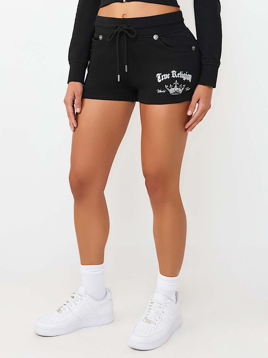 JOEY MID RISE CRYSTAL SWEATSHORT, image 2