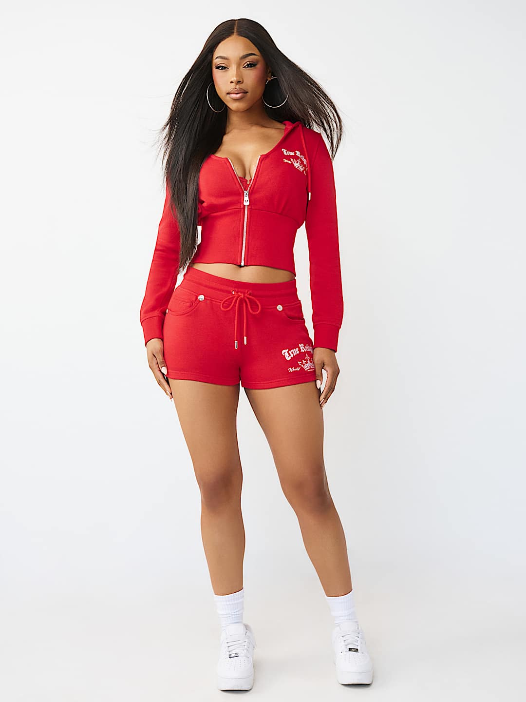 JOEY MID RISE CRYSTAL SWEATSHORT, image 3