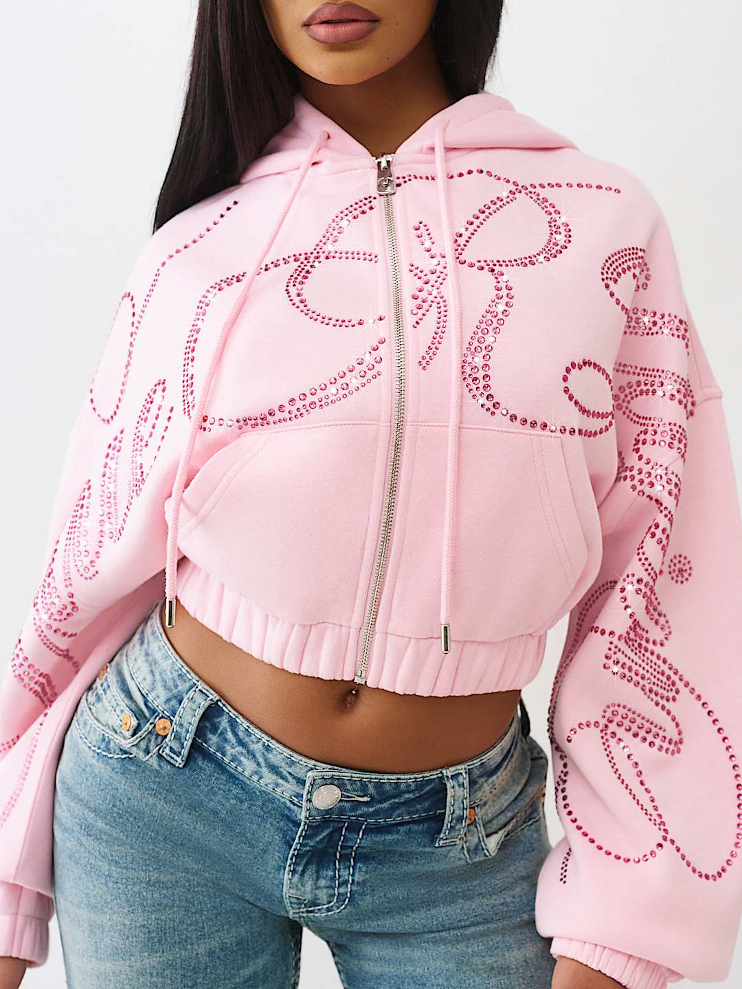 CRYSTAL ZIP UP HOODIE