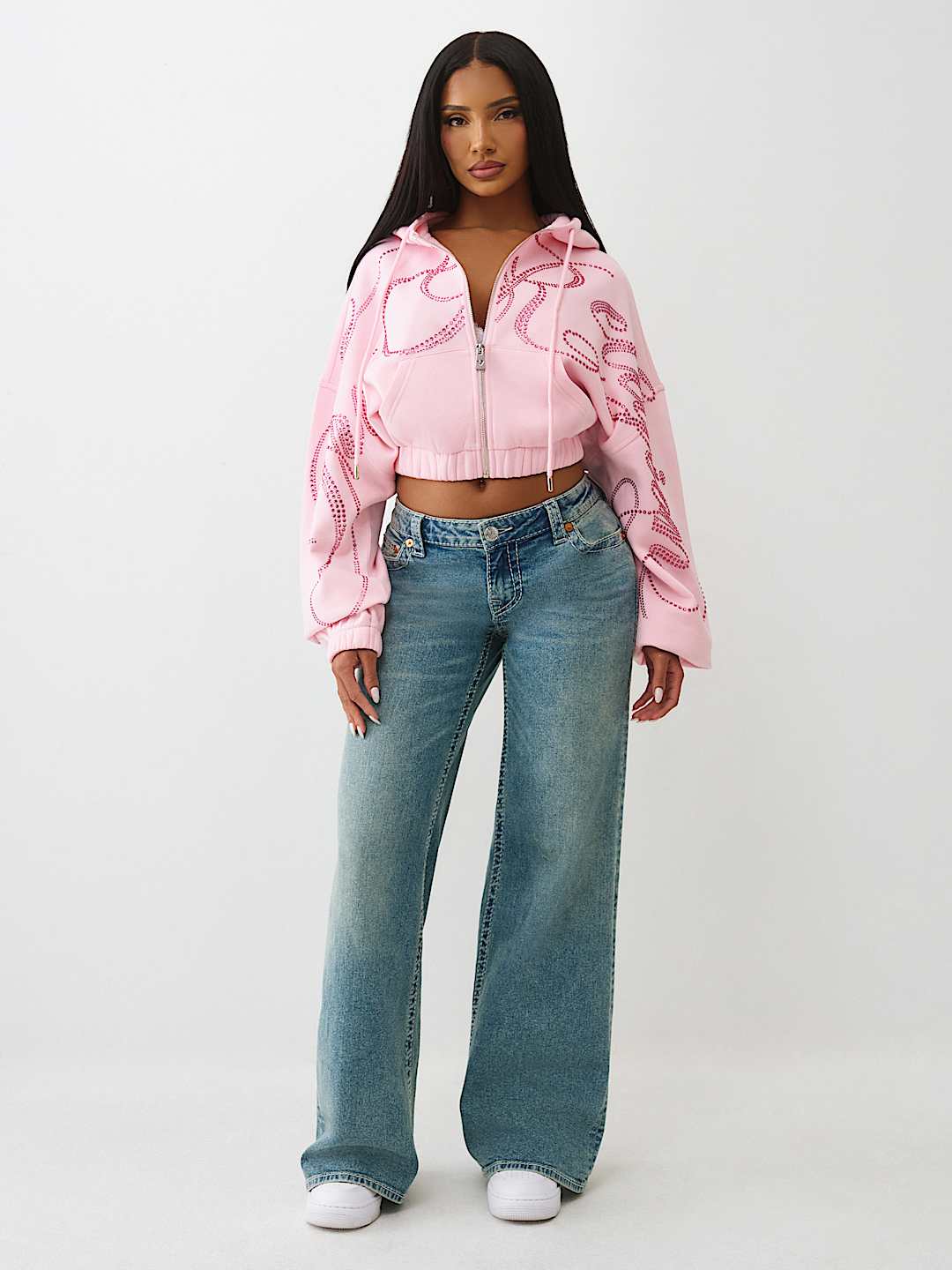 CRYSTAL ZIP UP HOODIE