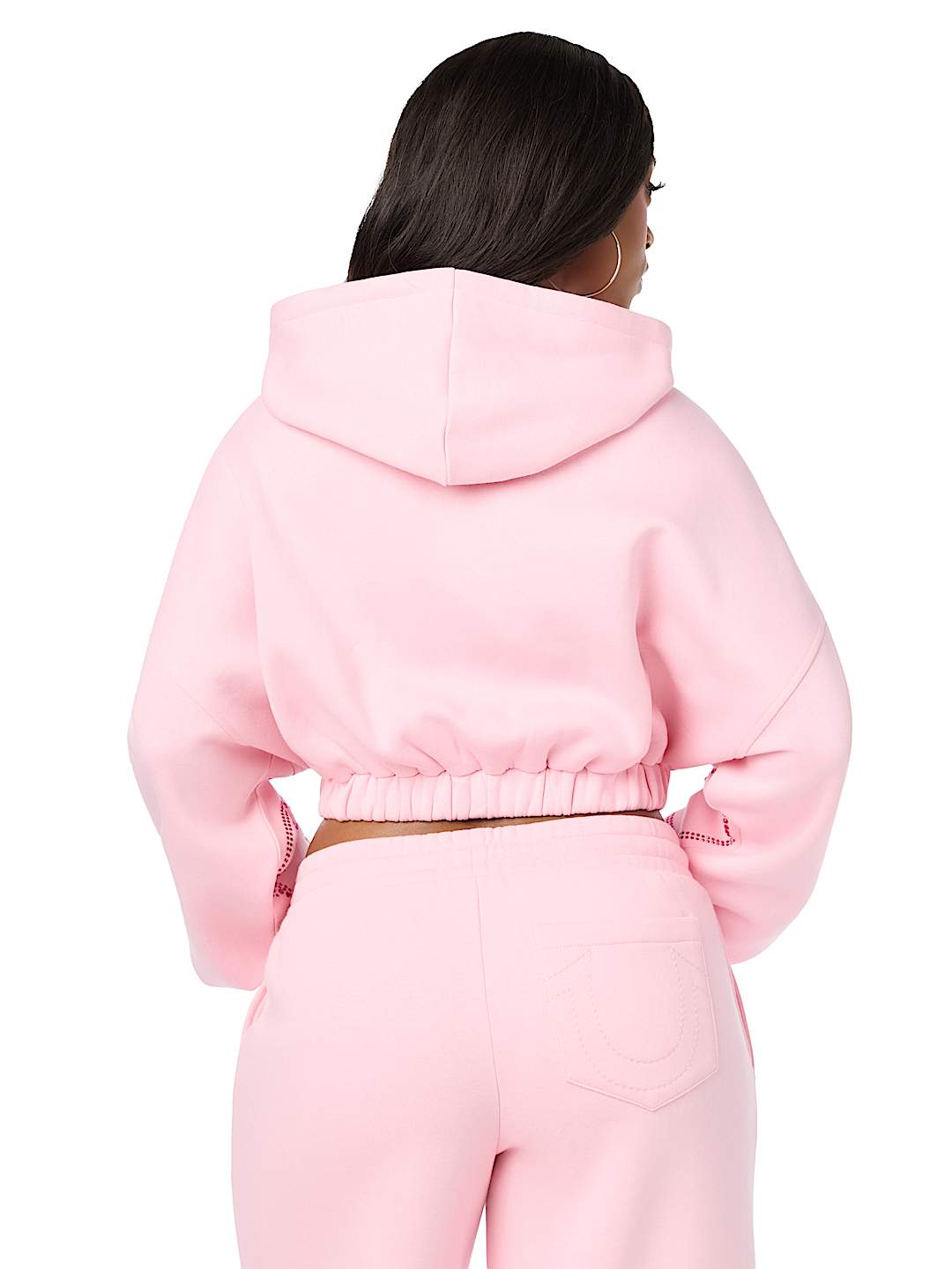 SUDADERA CON CAPUCHA Y CIERRE CON CRISTALES