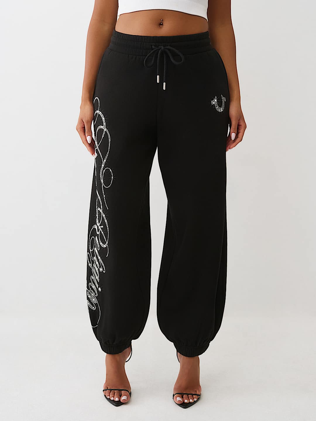 PANTALONES JOGGER HOLGADOS CON CRISTALES, image 3