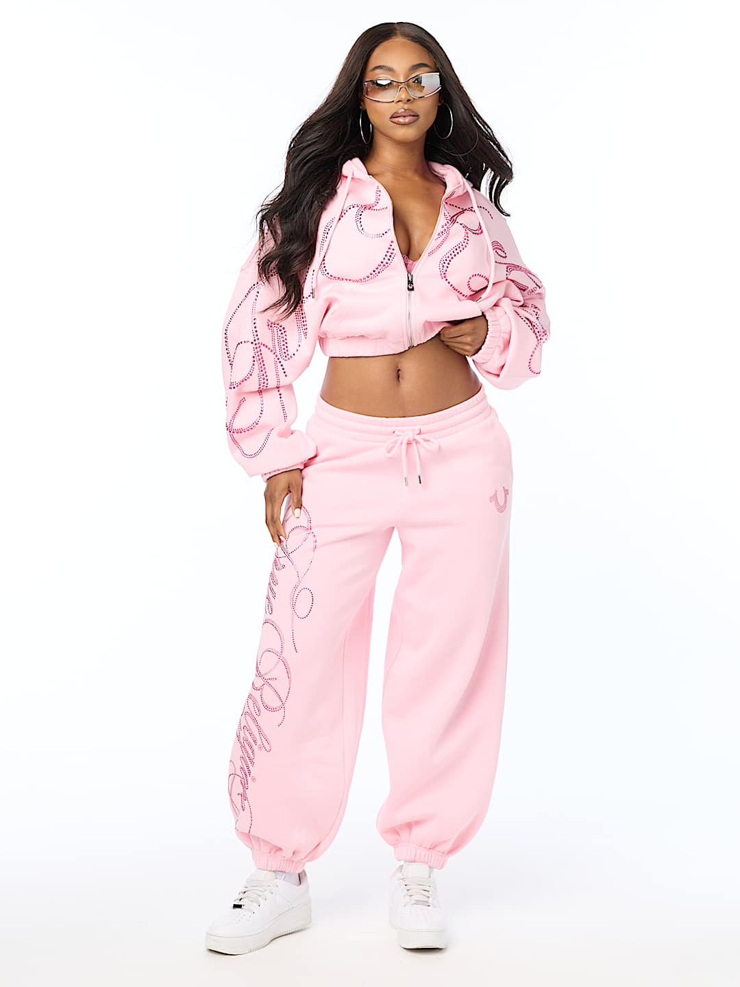 PANTALON DE JOGGING AMPLE AVEC CRISTAUX