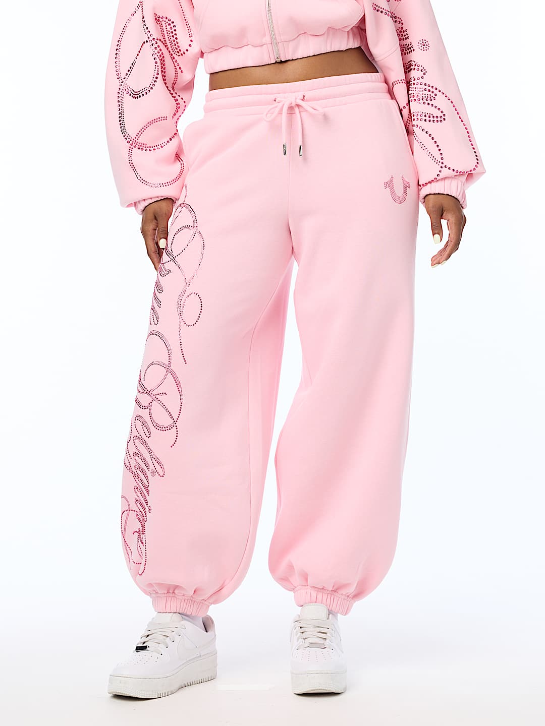 PANTALON DE JOGGING AMPLE AVEC CRISTAUX