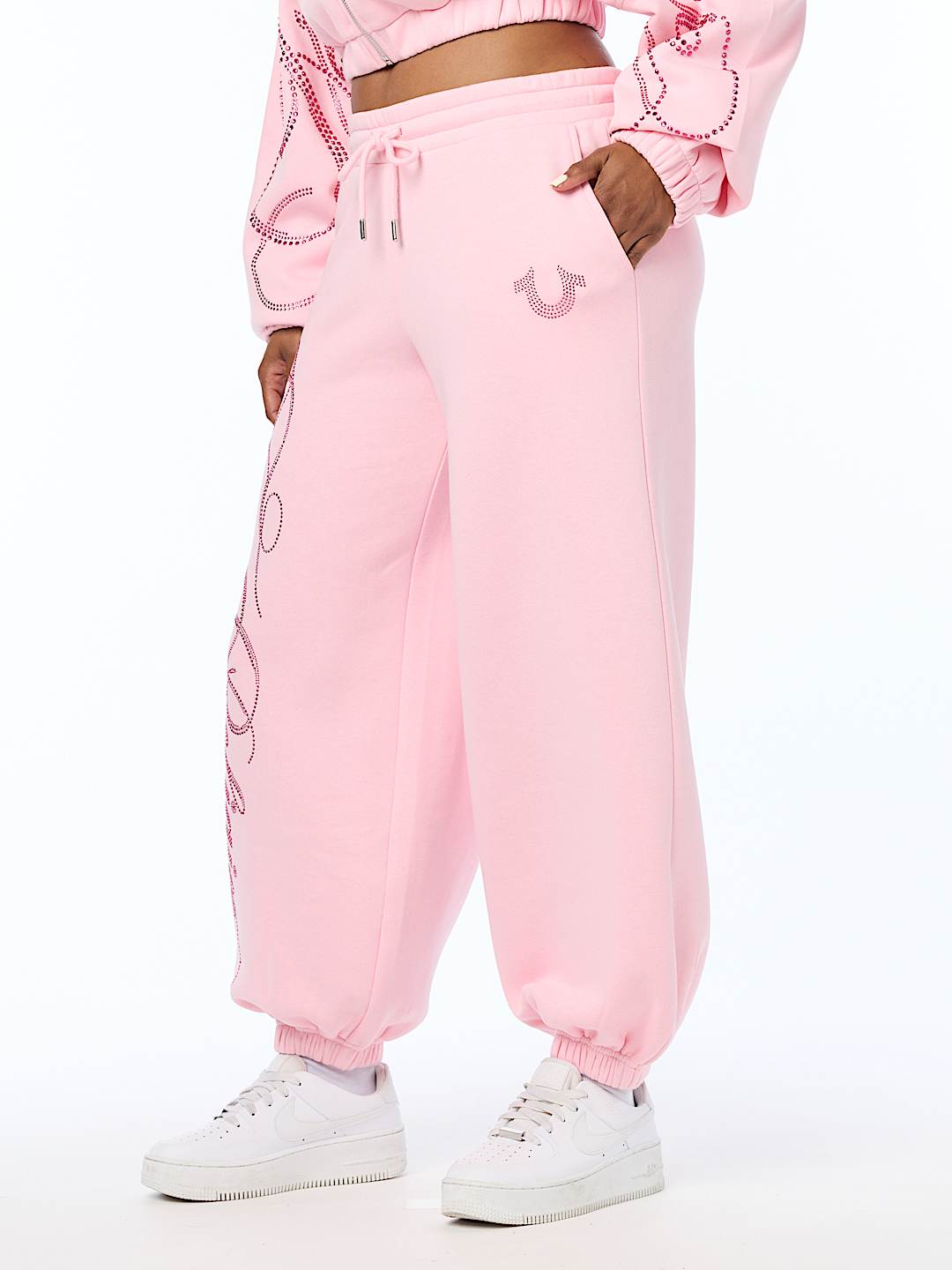 PANTALON DE JOGGING AMPLE AVEC CRISTAUX