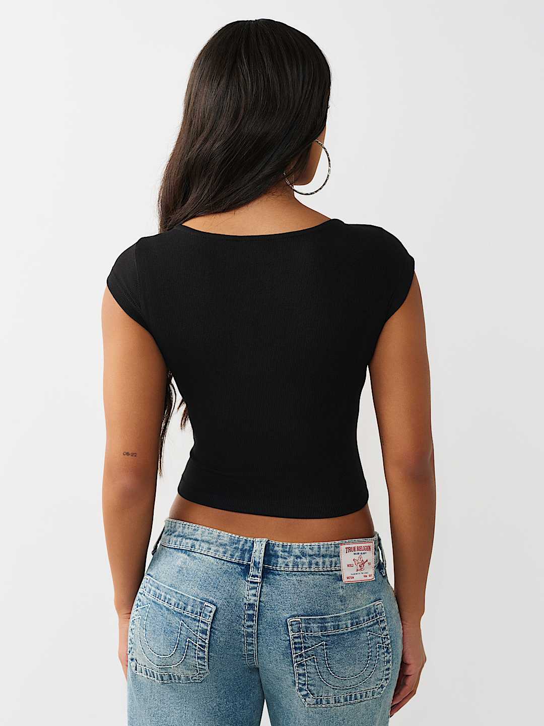 CRYSTAL HORSESHOE CUT-OUT TOP, image 5