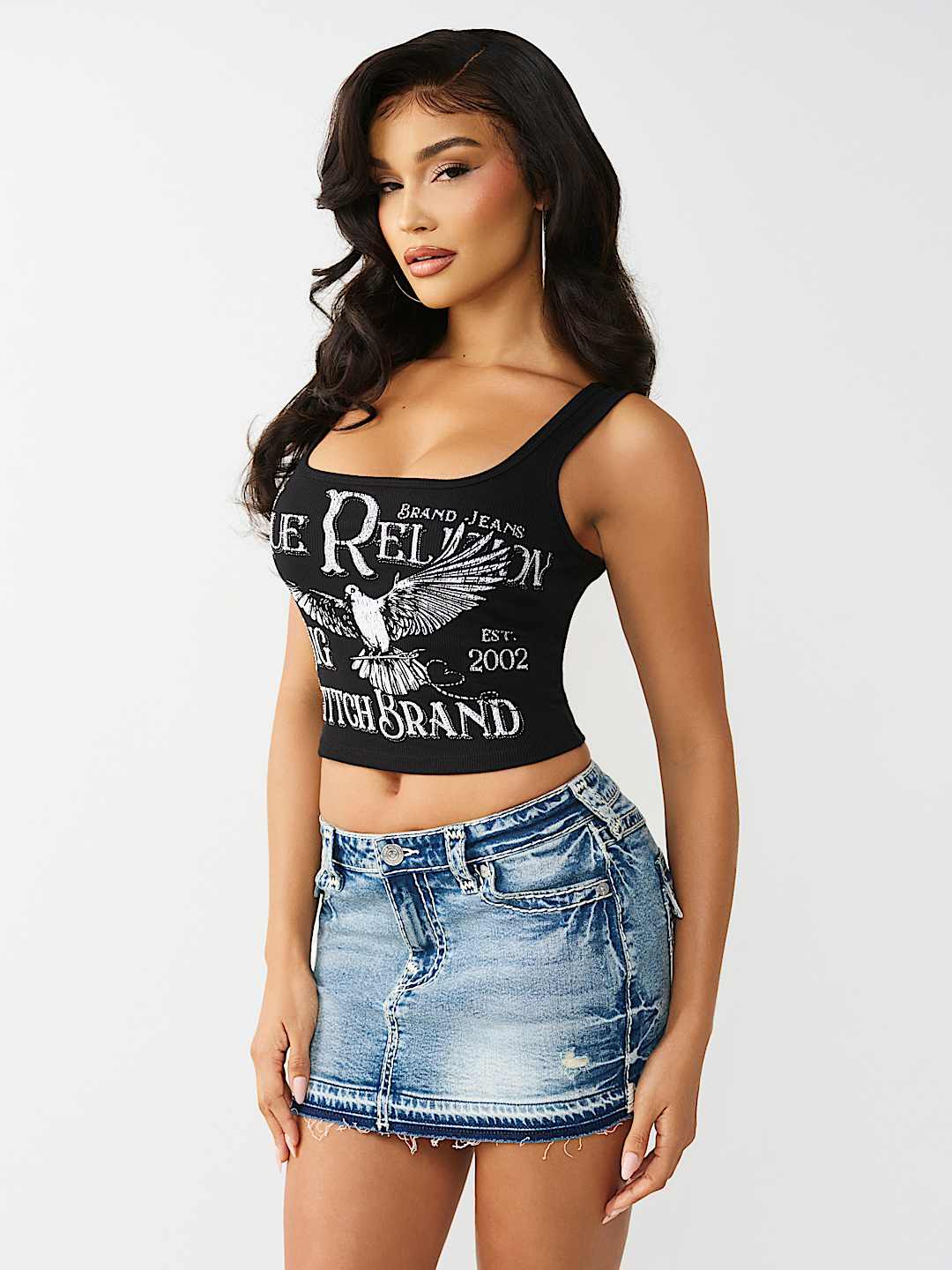 PRINTED RIBBED TANK TOP, image 4