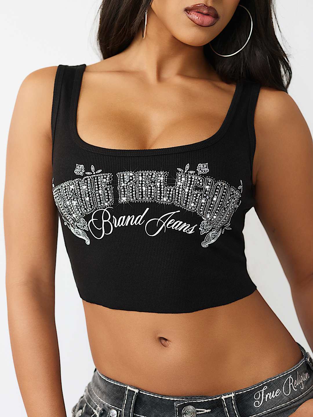 CRYSTAL RIBBED TANK, image 1