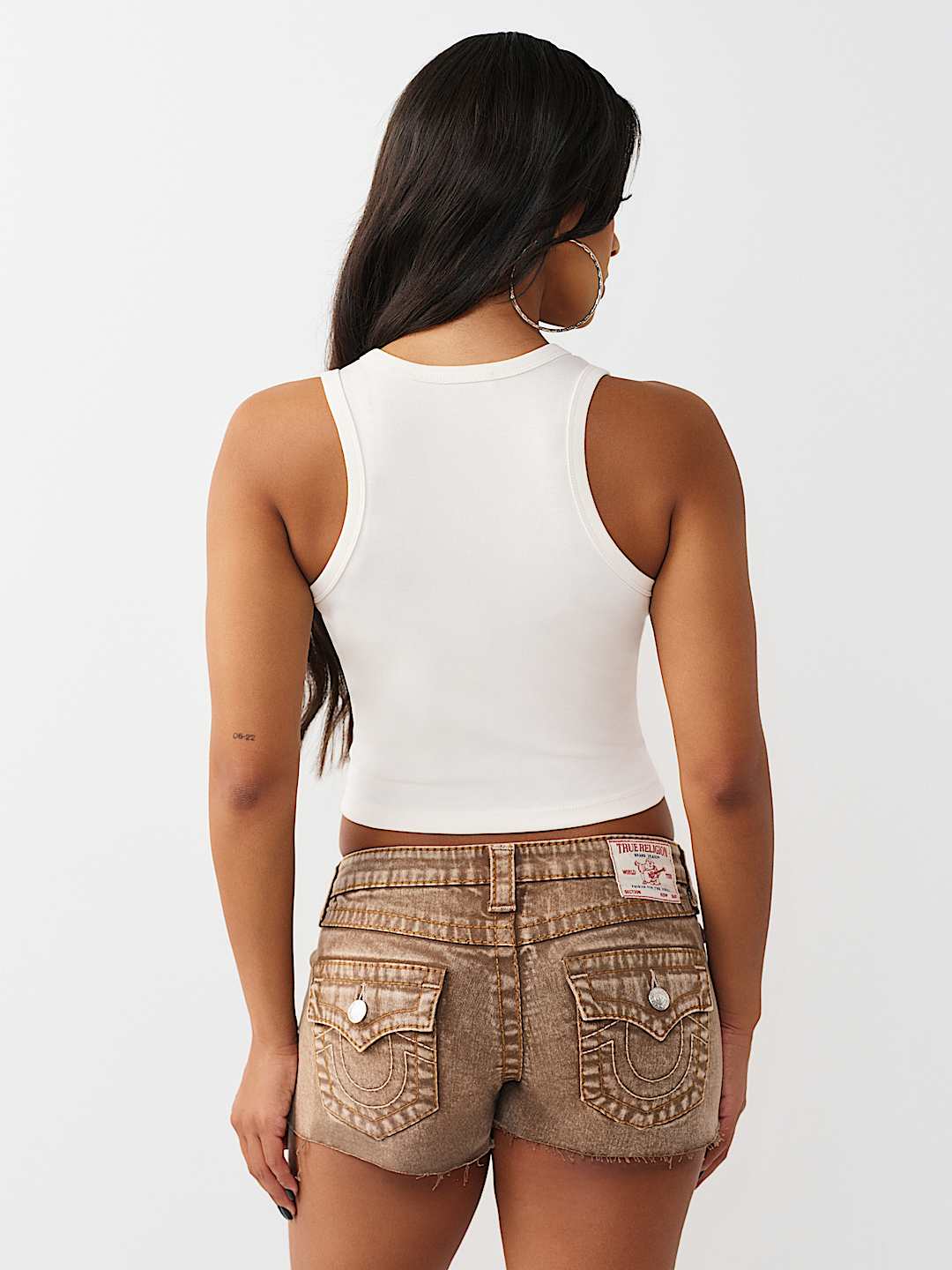 APPLIQU&Eacute; LACE-UP TANK