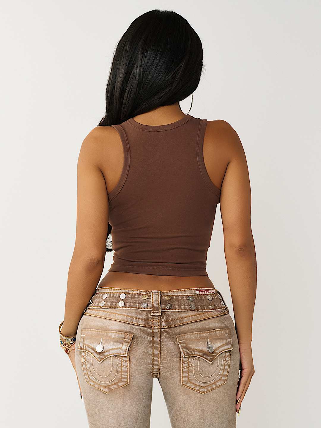 APPLIQU&Eacute; LACE-UP TANK, image 5