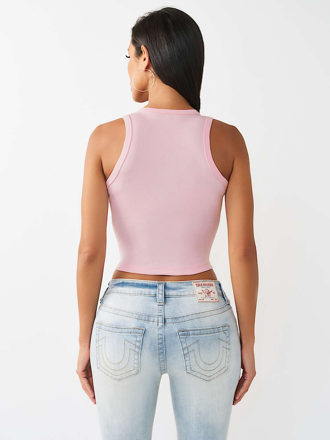 APPLIQU&Eacute; LACE-UP TANK, image 5